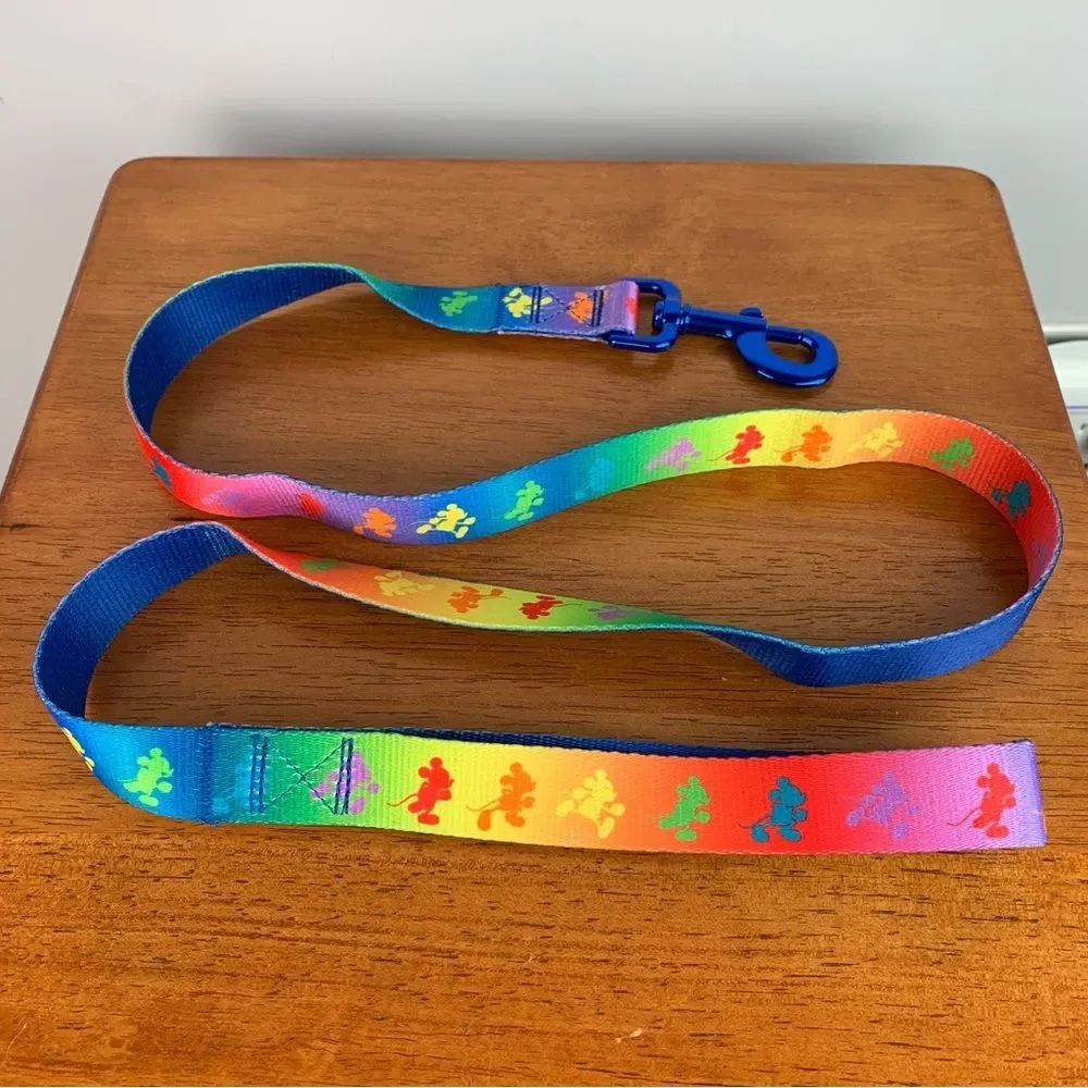 Disney pride tails collection rainbow Mickey Mouse dog leash size medium / large